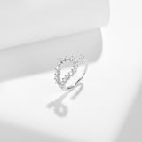 Side profile showing open shank and geometric band structure