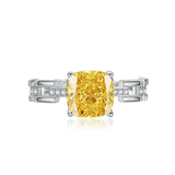 Multicolor Ice Flower Cut Square CZ Adjustable Ring, 8*8mm 5A Cubic Zirconia, 6 Color Options, Dainty Luxe - FITINY Jewelry