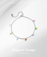 Geometric Crystal Charm Bracelet in Sterling Silver – Stacka - Gift Box - FITINY Jewelry