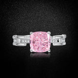 Multicolor Ice Flower Cut Square CZ Adjustable Ring, 8*8mm 5A Cubic Zirconia, 6 Color Options, Dainty Luxe - FITINY Jewelry