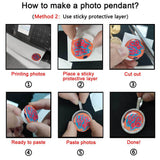 Rotating Double-Sided Circular Photo Pendant Necklace with M - Front View - FITINY Jewelry