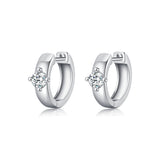 U-Shaped Moissanite Stud Earrings in Sterling Silver