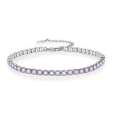 Multicolor CZ Iced Out Adjustable Tennis Bracelet, 3mm 5A Cubic Zirconia - FITINY Jewelry