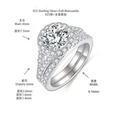 Front view of FITINY moissanite stackable ring on white background