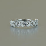 Ring styled with other minimalist bands for stacking inspiration