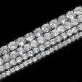 Hip Hop Iced Out Tennis Chain Necklaces, 18K Gold & White Gold Plated, 3–6mm CZ Iced Out Bling Jewelry, 16-24inch - FITINY Jewelry