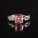 Multicolor Ice Flower Cut Square CZ Adjustable Ring, 8*8mm 5A Cubic Zirconia, 6 Color Options, Dainty Luxe - FITINY Jewelry