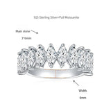 Half-Eternity Ring with Brilliant Moissanite Stones – 3ct To - Detail View - FITINY Jewelry