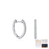 Heart-Shaped Moissanite Stud Earrings in Sterling Silver - Detail View - FITINY Jewelry