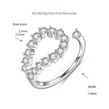 FITINY Minimalist Stackable Moissanite Band Ring – White Gold Plated Sterling Silver, 0.78ct D-E Color