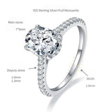 FITINY Oval Moissanite Ring in 925 Sterling Silver with Gold Plating – 2ct or 3ct Brilliant-Cut Stone