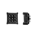 Stainless Steel Magnetic Iced Out CZ Square Stud Earrings for Men Women, 9 Mini Cubic Zirconia Inlaid Magnetic Earrings Non-Piercing Clip On Stud Earring - FITINY Jewelry