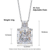 Multicolor Ice Flower Cut CZ Dual Cushion Pendant Necklace, 12*12mm 5A Cubic Zirconia, Dainty Luxe Pendant - FITINY Jewelry