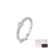 Bubble-Shape Moissanite Ring in Sterling Silver for Women - Detail View - FITINY Jewelry