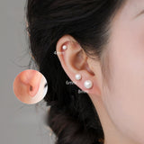 Magnetic Pearl Ear Cuffs for Non-Pierced Ears – Natural Freshwater Pearls in Geometric Design