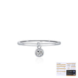 Minimalist Geometric Moissanite Ring in Sterling Silver