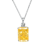 Multicolor Ice Flower Cut CZ Pendant Necklace, 10*14mm 5A Cubic Zirconia, 6 Color Options, Dainty Luxe Pendant - FITINY Jewelry