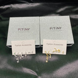 Multi Sets of Chic Star&Moon Earrings, 3-6pcs, 18k Gold Plated Stud Drop Hoop Huggie Cuff Chain, S925 Needle, Stacked Lobe Designs with Dazzling Zirconia - FITINY Jewelry