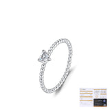 Heart-Shaped Moissanite Ring in Sterling Silver – Minimalist Romantic Jewelry
