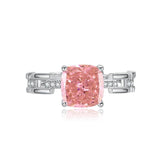 Multicolor Ice Flower Cut Square CZ Adjustable Ring, 8*8mm 5A Cubic Zirconia, 6 Color Options, Dainty Luxe - FITINY Jewelry