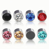 Multicolor Stainless Steel Magnetic Round Stud Earrings – fitiny