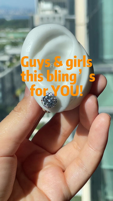6.5mm Round Halo Magnetic Stud on Ear Display