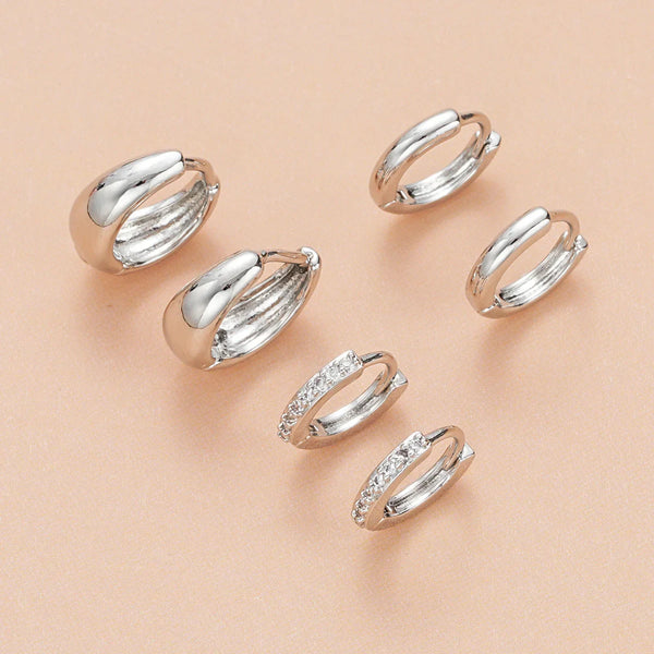 Embrace Every Moment with FITINY's Dazzling Huggie Earrings Set - FITINY Jewelry
