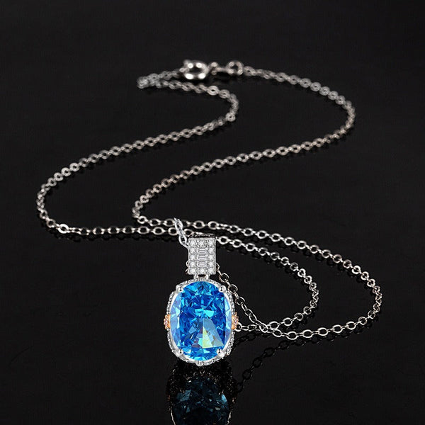 Unveiling the Essence of Elegance: The Multicolor Ice Flower Cut Oval Pendant