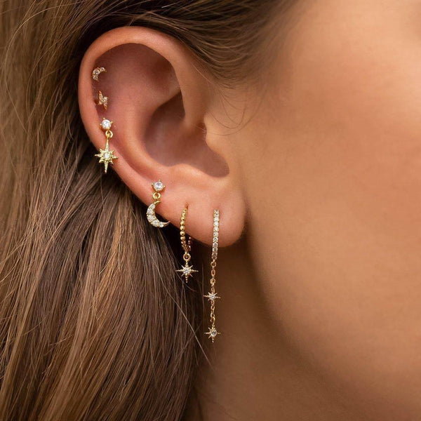 Tiny Constellations: Layering Celestial Studs & Mini Hoops