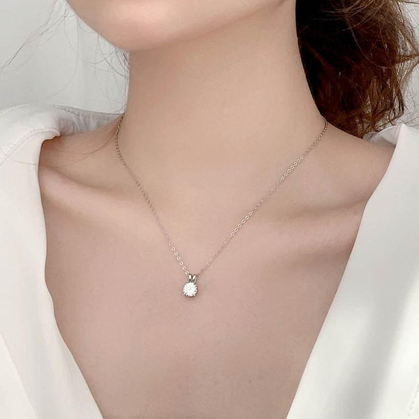 A Single Spark: The Minimal Collarbone Moissanite Pendant