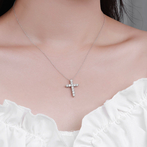 Elevate Your Everyday Look: The S925 Moissanite Cross Necklace