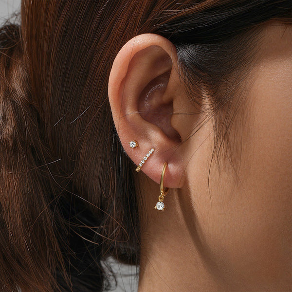 Elevate Your Ear Game: The LuxeHoop & Stud Earring Set That Shines Bright