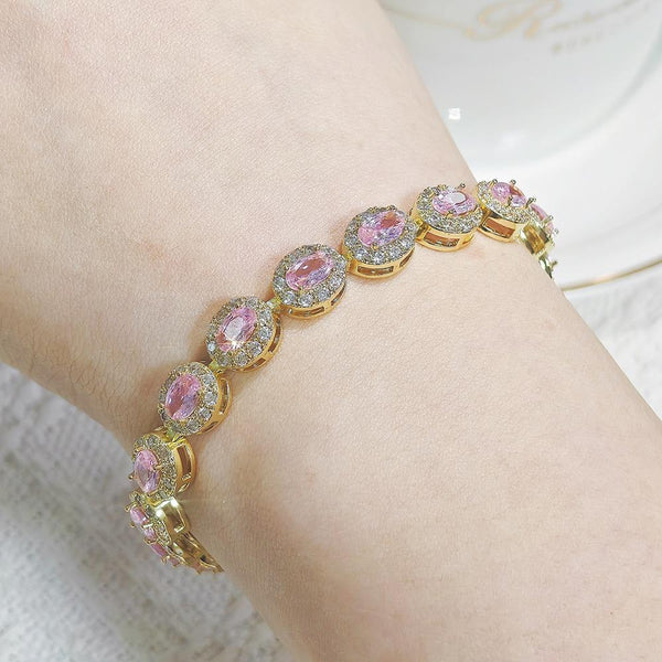 Brighten Every Occasion with a Colorful CZ Halo Tennis Bracelet