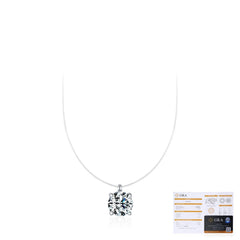 Geometric Waterdrop Moissanite Pendant Necklace in Sterling  - Gift Box - FITINY Jewelry