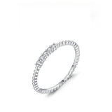 Four-Leaf Clover Moissanite Ring in Sterling Silver – Chic E - Front View - FITINY Jewelry