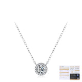 Geometric Moissanite Pendant Necklace in Sterling Silver – Delicate Clavicle Chain