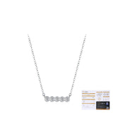 Geometric Moissanite Pendant Necklace in Sterling Silver – Delicate Clavicle Chain for Everyday Elegance