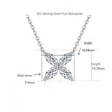 Four-Leaf Clover Moissanite Stud Earrings & Necklace Set in  - On Model View - FITINY
