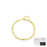 Geometric Moissanite Accent Bracelet in Sterling Silver – Mi - On Model View - FITINY