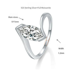 Oval Moissanite Ring in White Gold or Yellow Gold – Minimali - Detail View - FITINY Jewelry