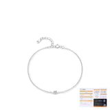 Geometric Moissanite Bracelet in Sterling Silver – Minimalis - On Model View - FITINY