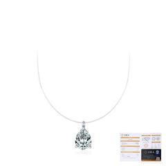 Waterdrop Moissanite Choker Necklace in Sterling Silver – Mi - Detail View - FITINY Jewelry