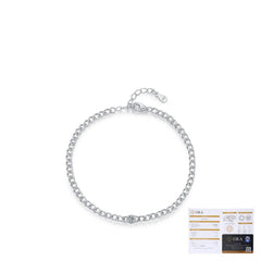 Geometric Moissanite Accent Bracelet in Sterling Silver – Mi - Detail View - FITINY Jewelry