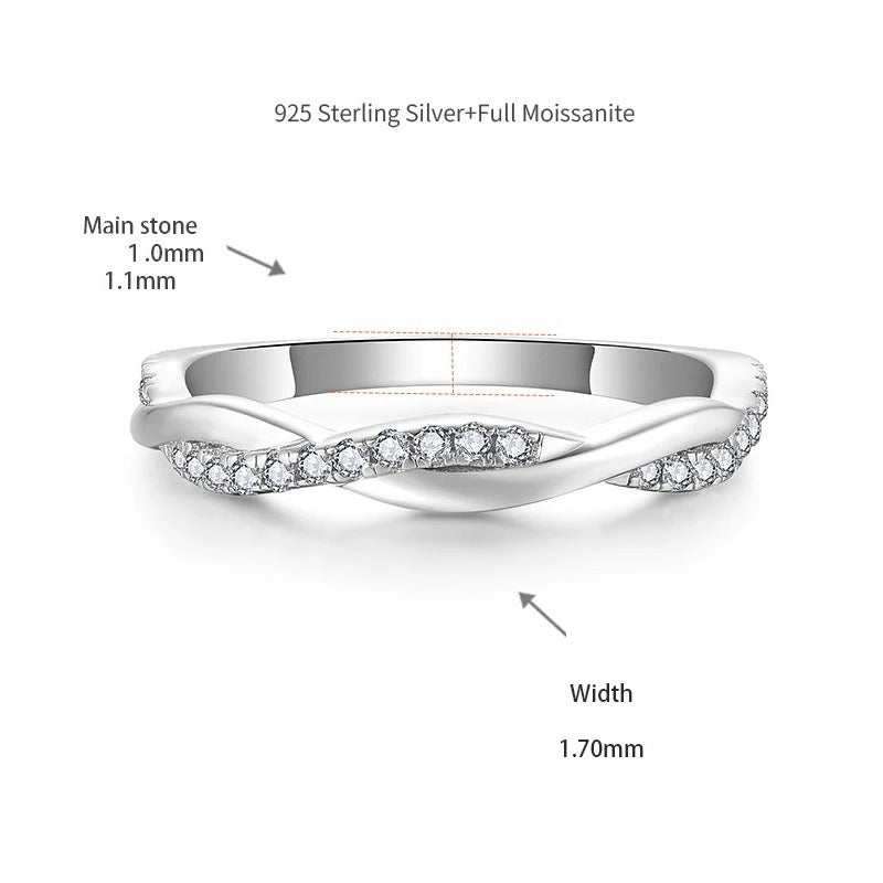 2-Carat Full Moissanite Solitaire Ring with Four-Prong Vine  - Front View - FITINY Jewelry