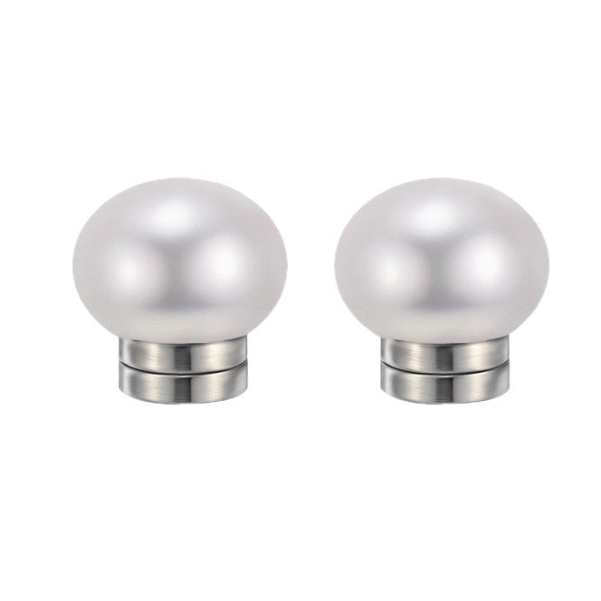 Magnetic Pearl Ear Cuffs for Non-Pierced Ears – Natural Freshwater Pearls in Geometric Design