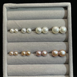 Natural Freshwater Pearl Stud Earrings, 5A No Blemish, S925 Sterling Silver, Hypoallergenic High Luster Jewelry Gift for Her - Fitiny