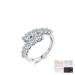 Geometric Moissanite Stackable Ring in Sterling Silver – Cha - Detail View - FITINY Jewelry