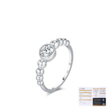 Geometric Bubble Ring with Round Moissanite Stones in Sterli - Detail View - FITINY Jewelry