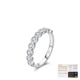 Bubble-Embossed Moissanite Ring in Sterling Silver – Geometr - Detail View - FITINY Jewelry