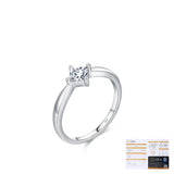 Geometric Square Moissanite Ring in Sterling Silver for Wome - Detail View - FITINY Jewelry